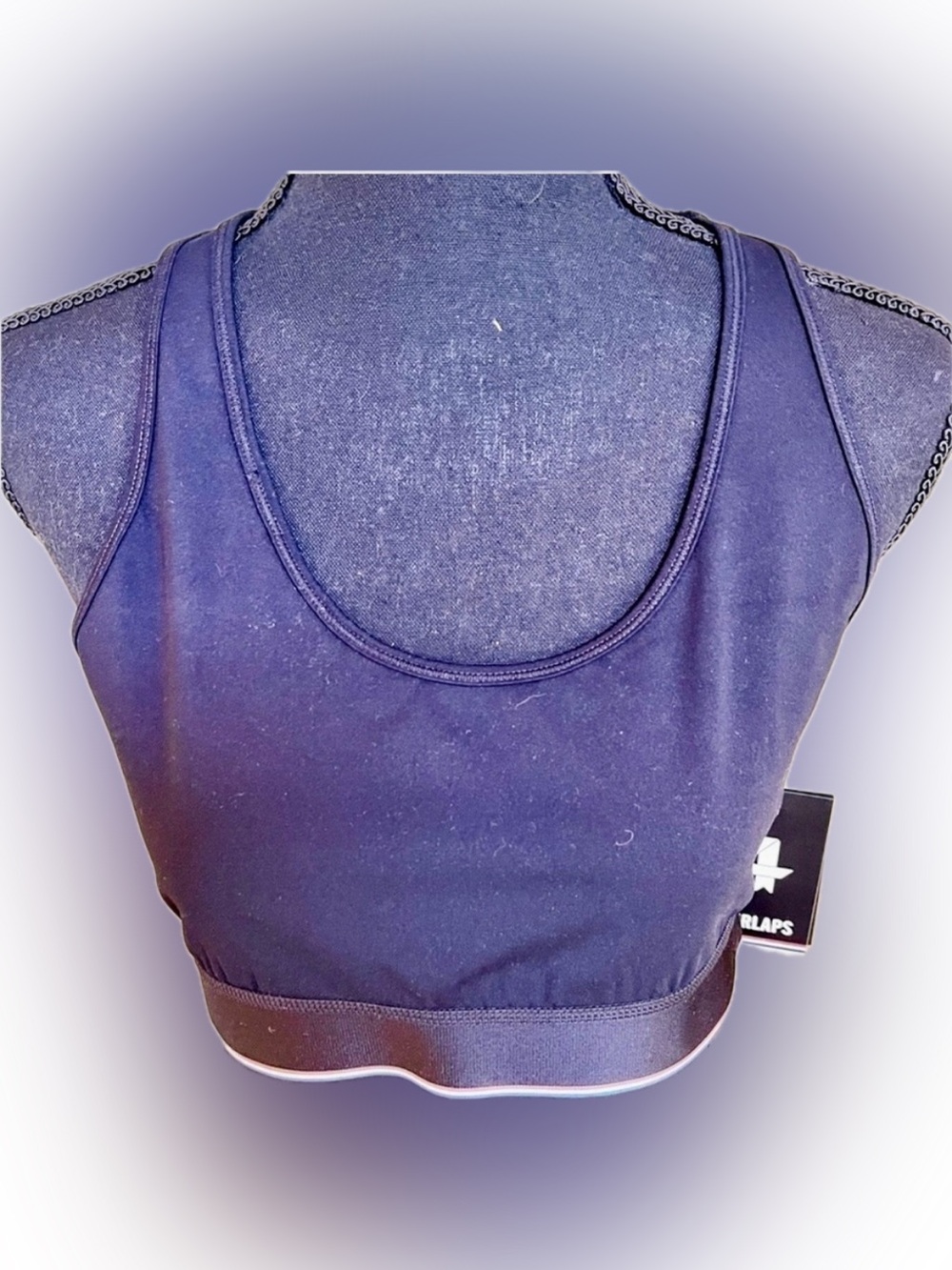 Fourlaps Circuit Black Sports Bra SZ L NWT Athletic Workout Yoga Running Gym Top